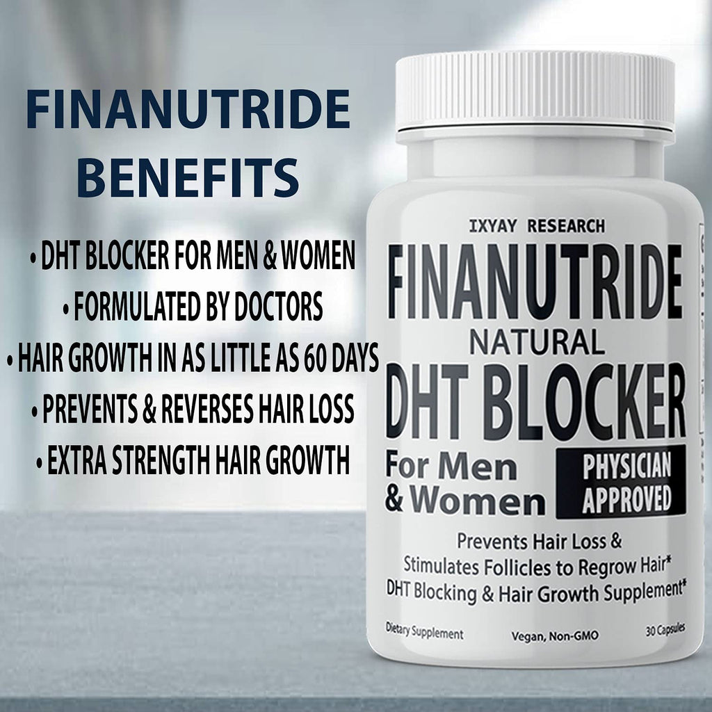 Finanutride | Natural DHT Blocker & Hair Growth Capsules | IXYAY RESEARCH