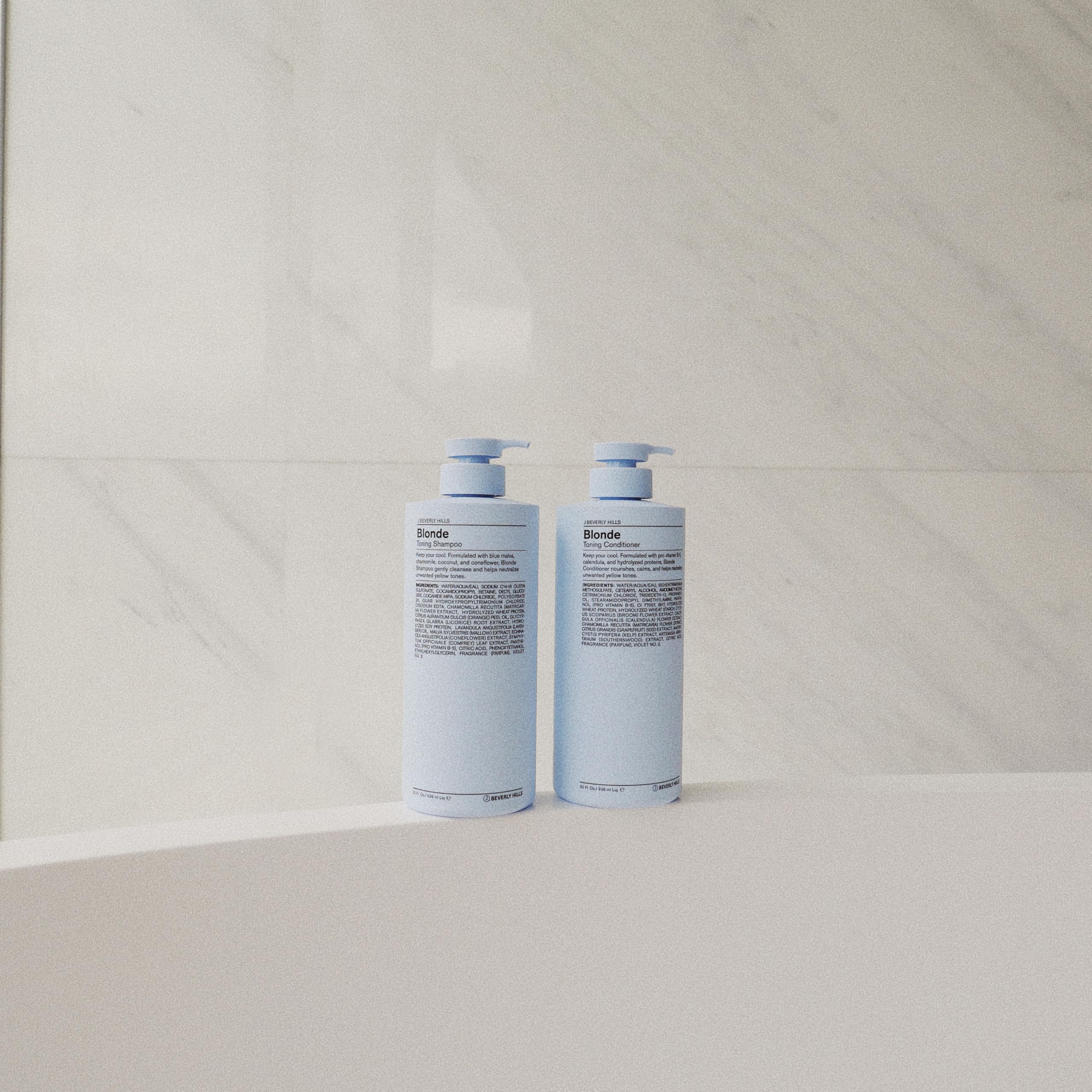 J Beverly Hills Blue Blonde Toning Shampoo with Coconut Oil – Deep Conditioning (32 oz)
