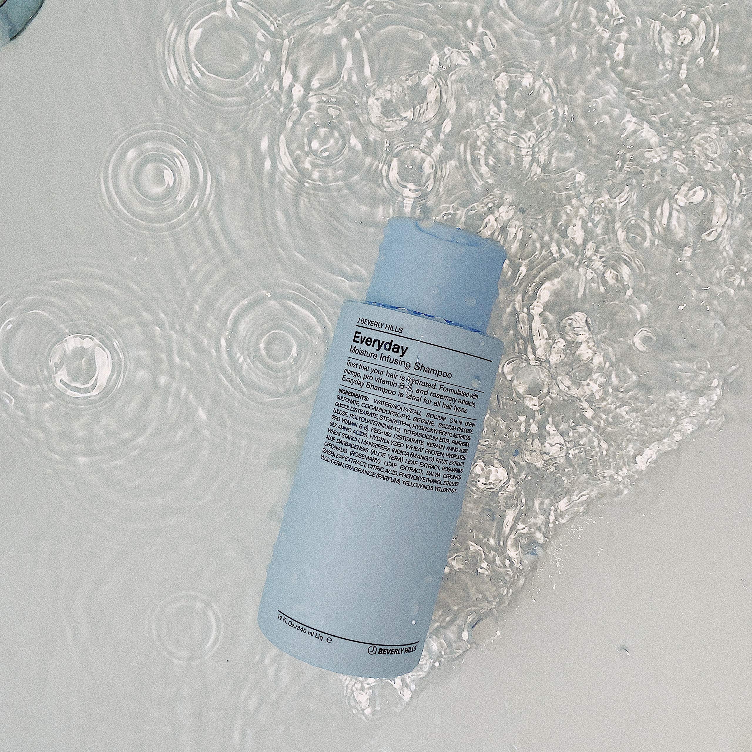 J Beverly Hills Blue Everyday Moisturizing Shampoo with Eucalyptus Oil – Hydration for All Hair Types (Pack of 2, 3 oz)