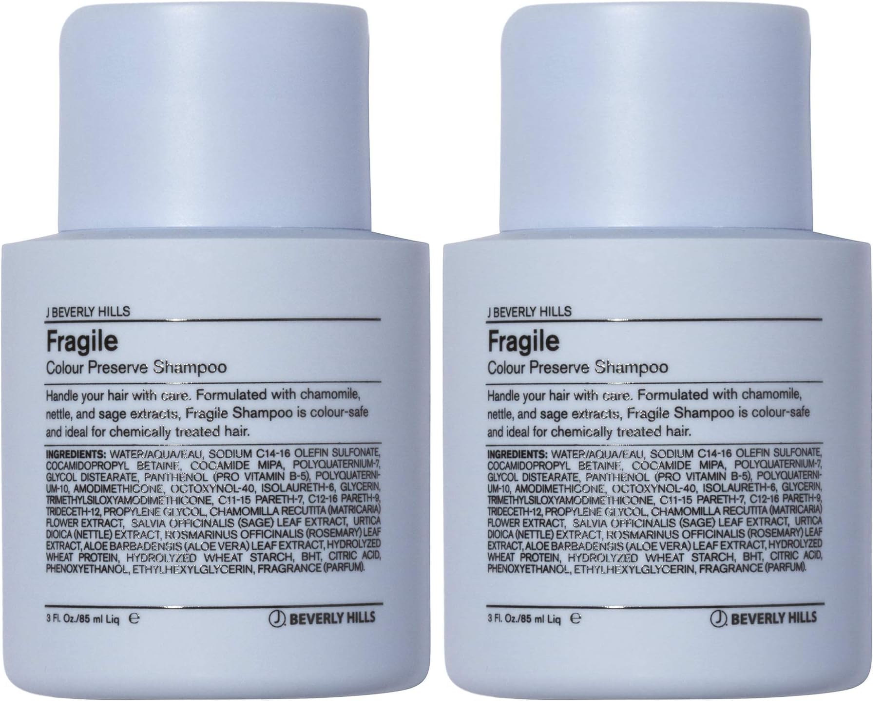 J Beverly Hills Blue Fragile Colour Preserve Shampoo with Sage Oil – Color Safe & Sulfate Free (Pack of 2)