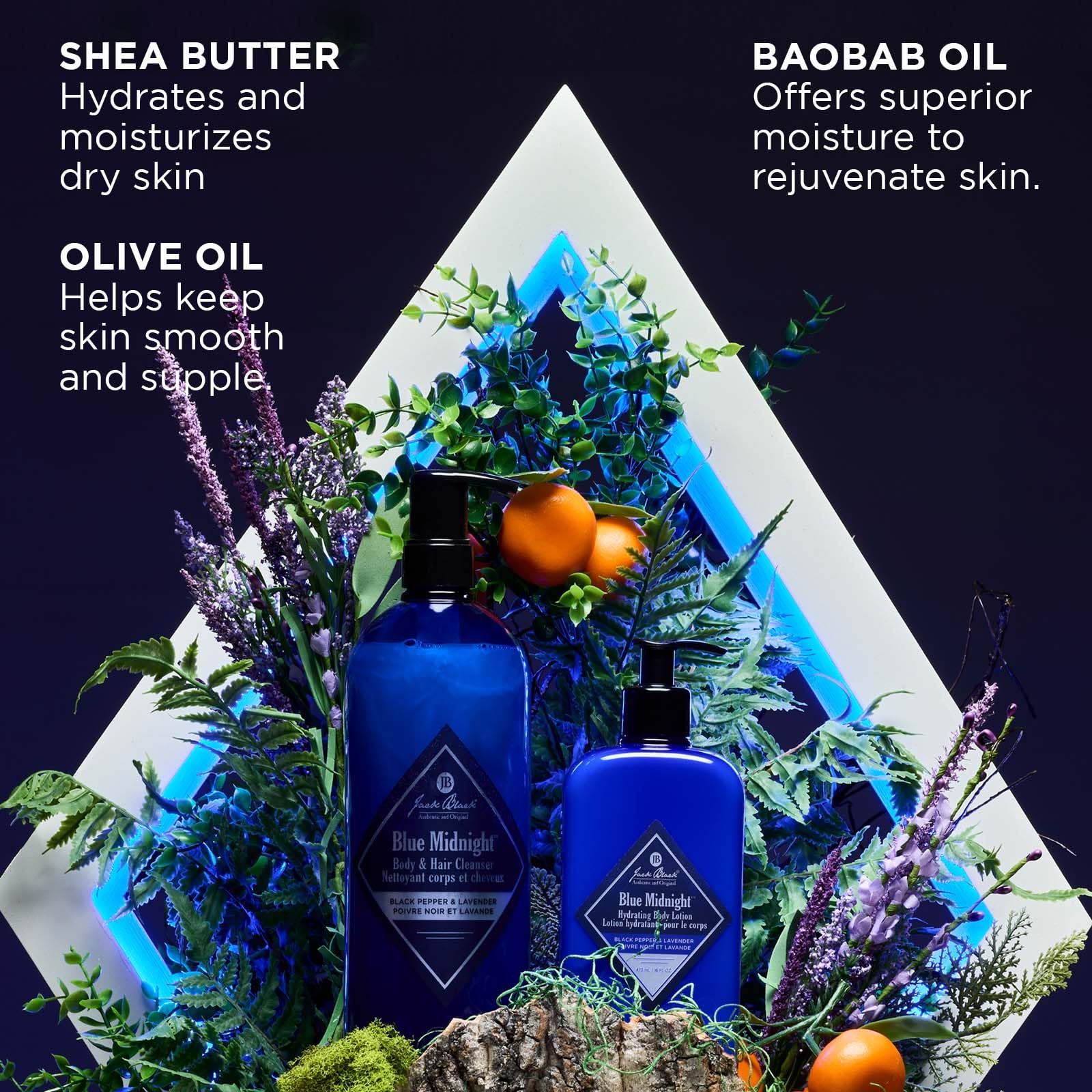 Jack Black Blue Midnight Body & Hair Cleanser – 33 oz, Sulfate-Free Dual-Purpose Wash
