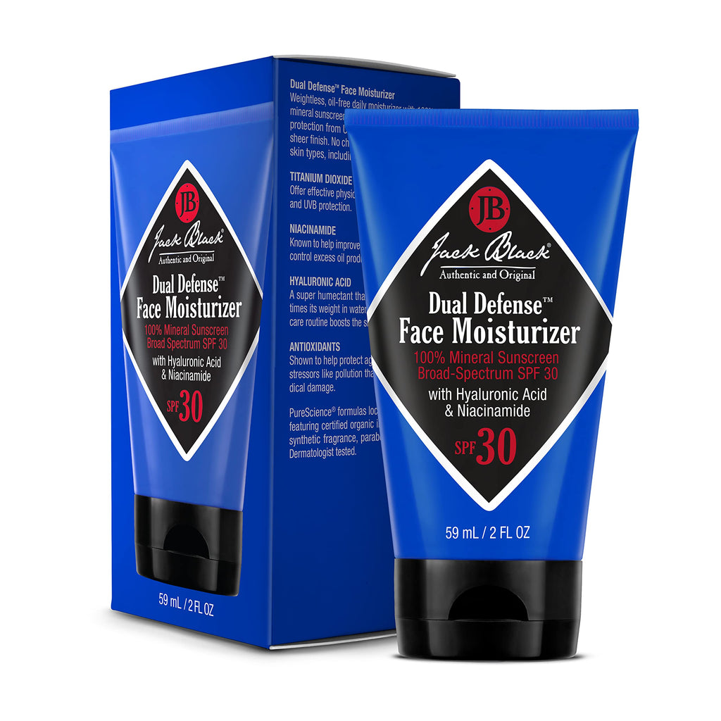 Jack Black Dual Defense Facial Moisturizer SPF 30 – Mineral, Weightless Hydration