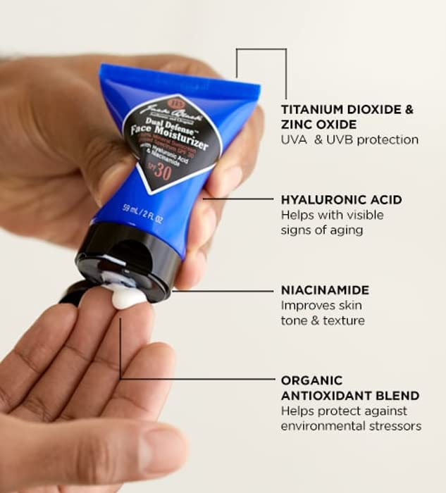 Jack Black Dual Defense Facial Moisturizer SPF 30 – Mineral, Weightless Hydration