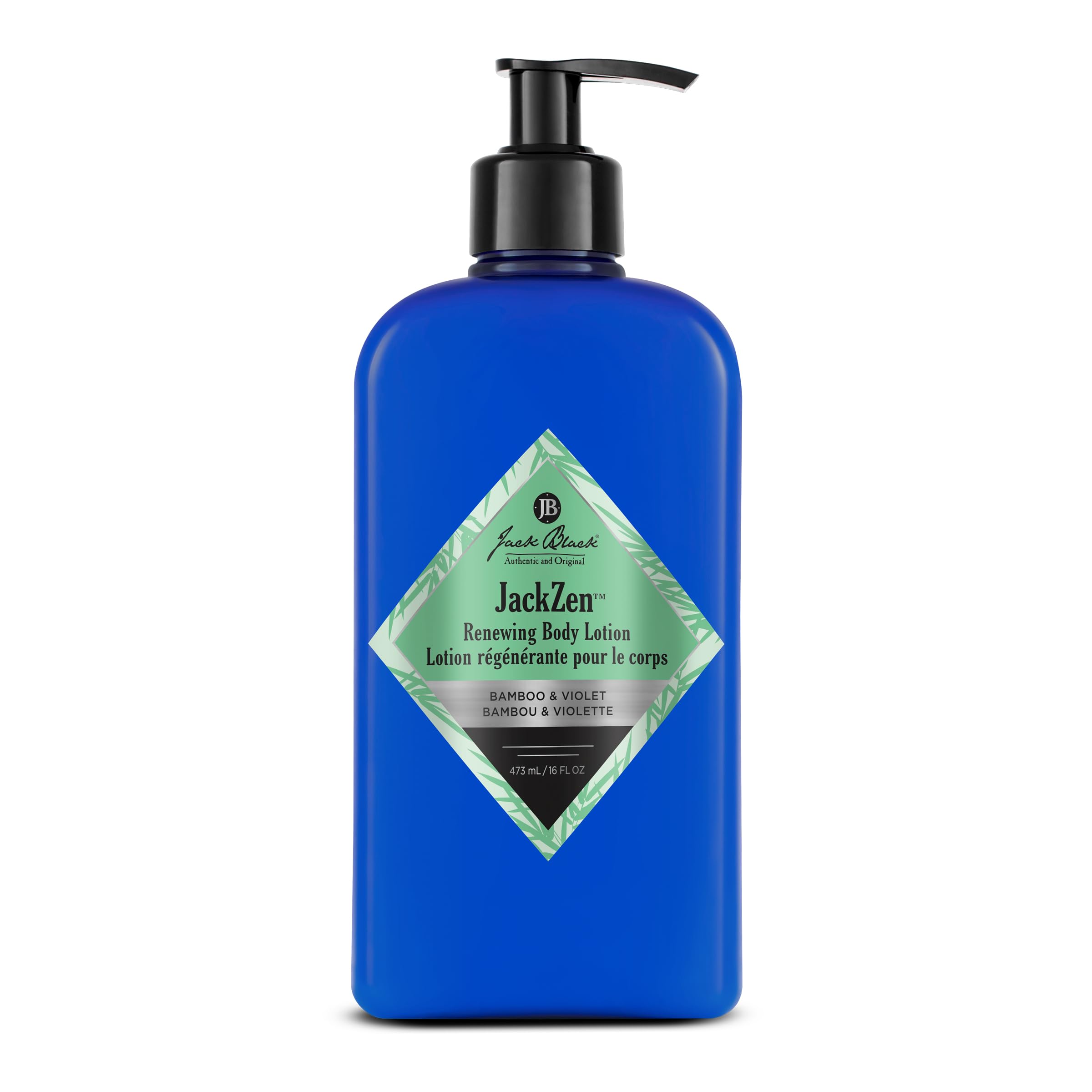 Jack Black JackZen Renewing Body Lotion for Men, 16 oz – Earthy Fragrance, Fast-Absorbing Hydration for Extremely Dry Skin