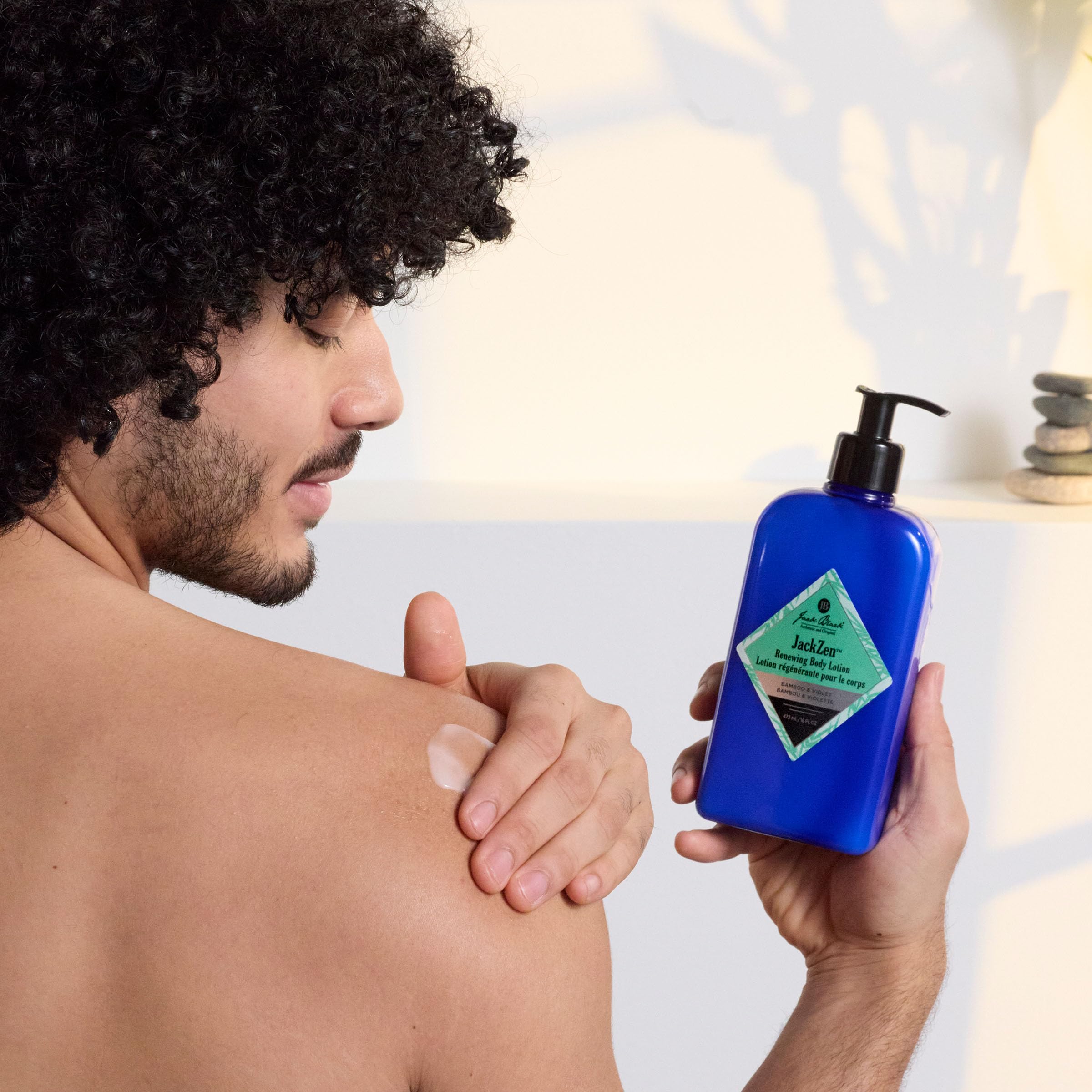 Jack Black JackZen Renewing Body Lotion for Men, 16 oz – Earthy Fragrance, Fast-Absorbing Hydration for Extremely Dry Skin
