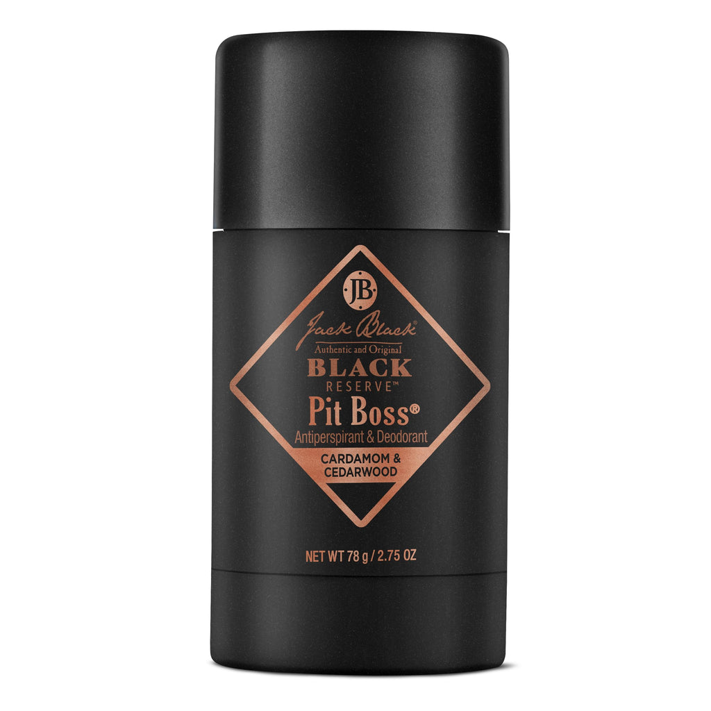 Jack Black Pit Boss Black Reserve Antiperspirant & Deodorant for Men – Cardamom & Cedarwood, 2.75 oz