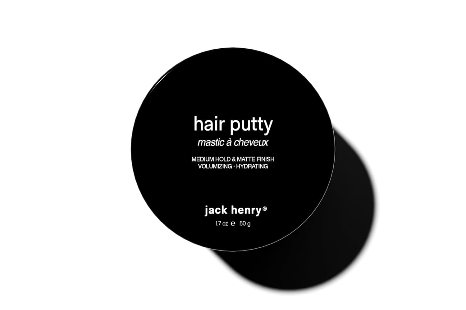 Jack Henry Hair Putty – Natural Matte Finish, Medium Hold, 1.7 oz