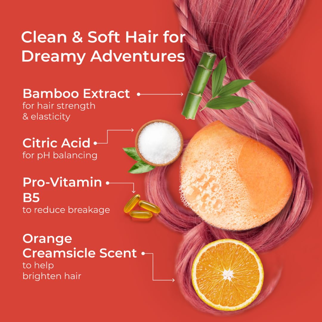 Jack59 All Natural Kids Shampoo & Conditioner Bar Set — Dreams Orange Creamsicle