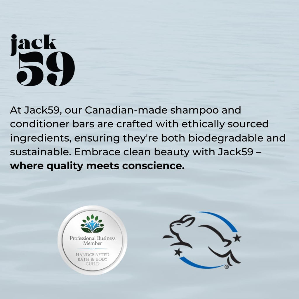 Jack59 All Natural Shampoo Bar for Normal Hair – Fragrance-Free, Unscented (3oz)