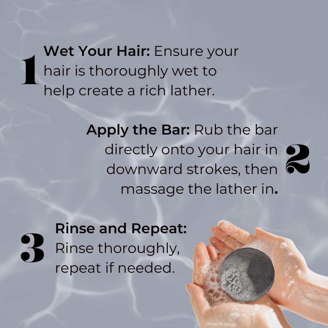 Jack59 All Natural Shampoo Bar for Fine & Normal Hair with Activated Charcoal | Detox, Scalp Care & Volume (3 oz)
