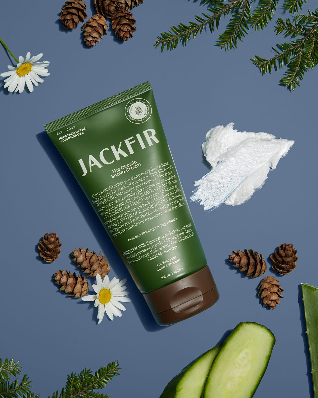 Jackfir Classic Shave Cream – Hydrating Aloe & Cucumber, EWG Verified
