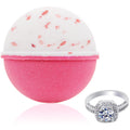 Surprise Ring Bath Bomb – Extra Large 10 oz, Pink Himalayan Sea Salt, USA Made