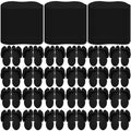 JaGely 90 Pairs Disposable Pedicure Slippers – Anti-Slip EVA Foam Spa Slippers for Guests (Black)