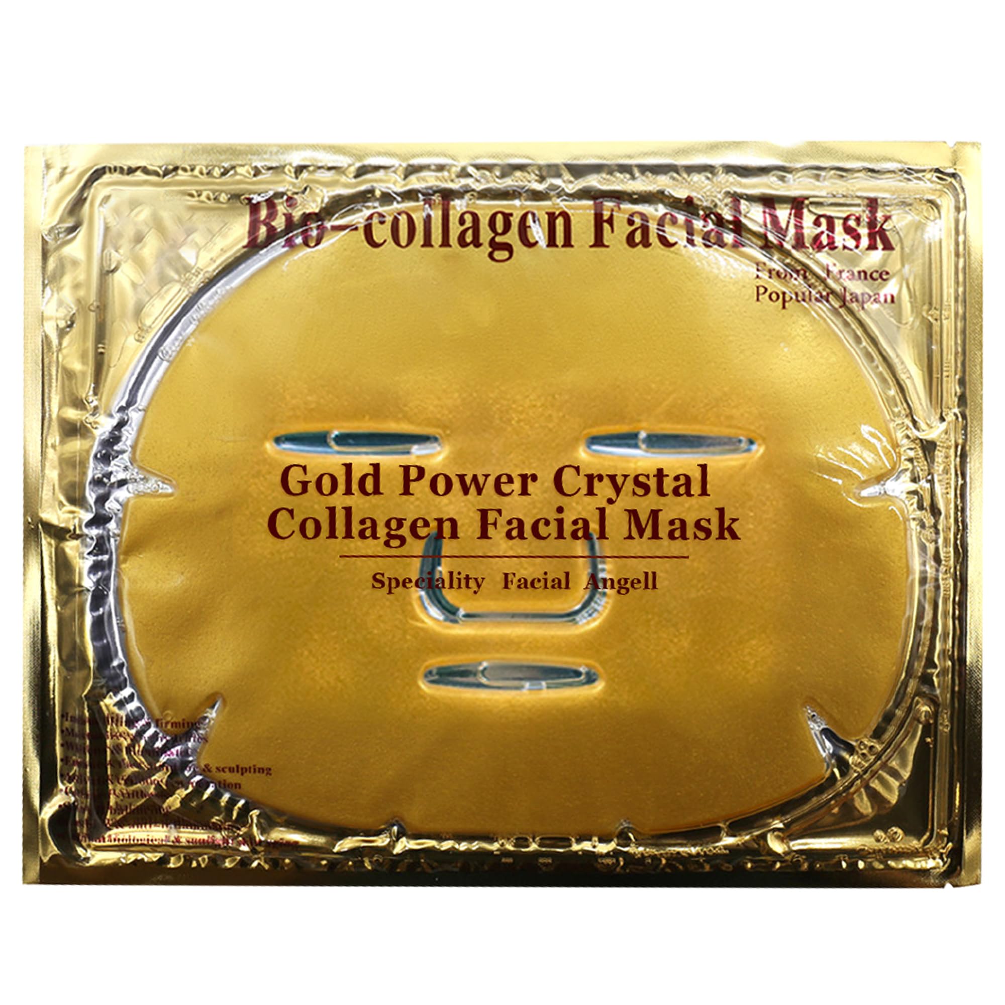 Jakuva 24k Gold Gel Facial Mask – Deep Hydration, Collagen & Hyaluronic Acid, 15 Pcs