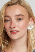 Jalicia Flower Earring White