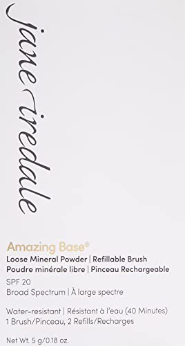 Jane Iredale Amazing Base Refillable Brush – Radiant Loose Mineral Foundation with SPF 20