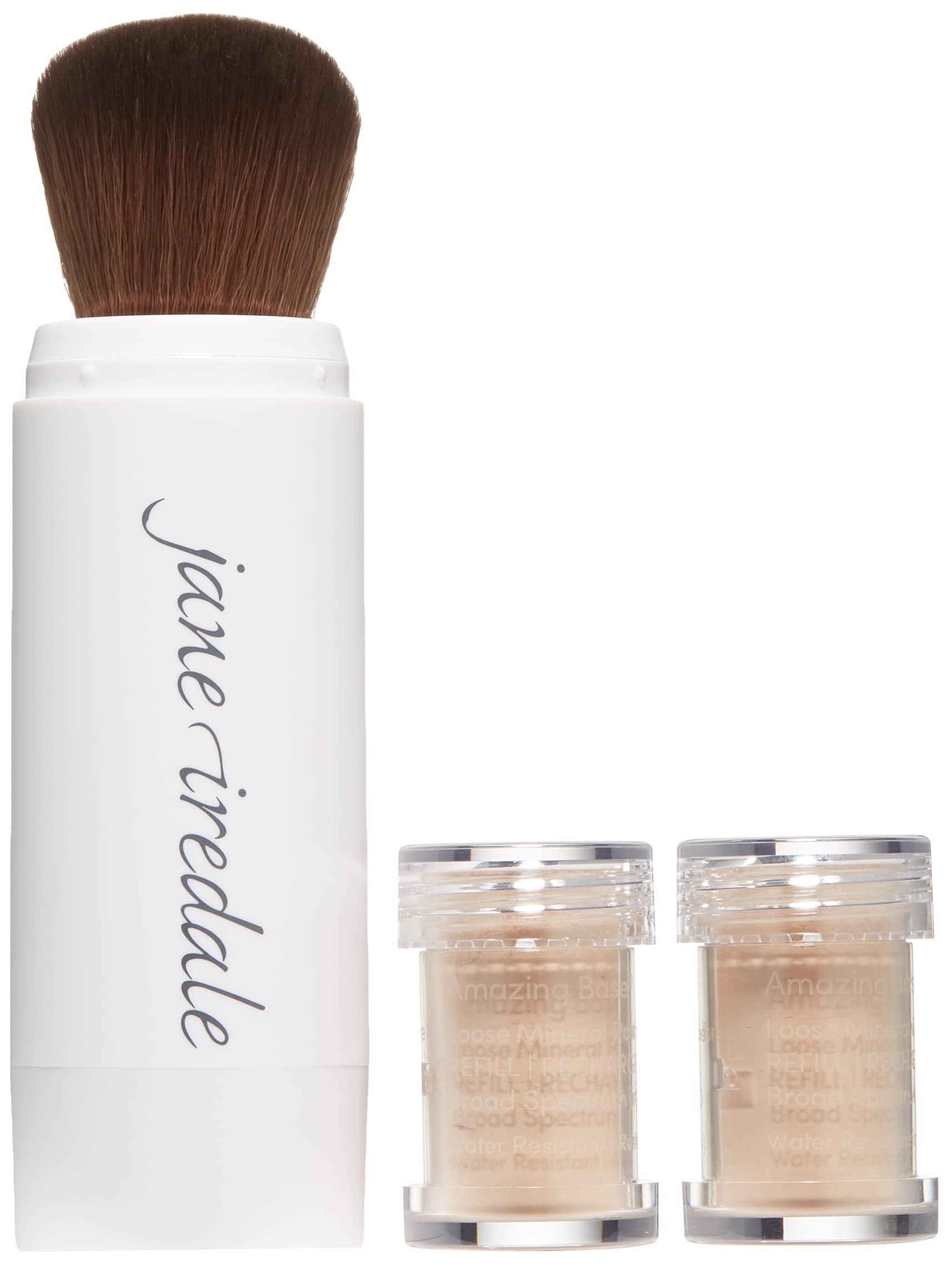 Jane Iredale Amazing Base Refillable Brush – Radiant Loose Mineral Foundation with SPF 20