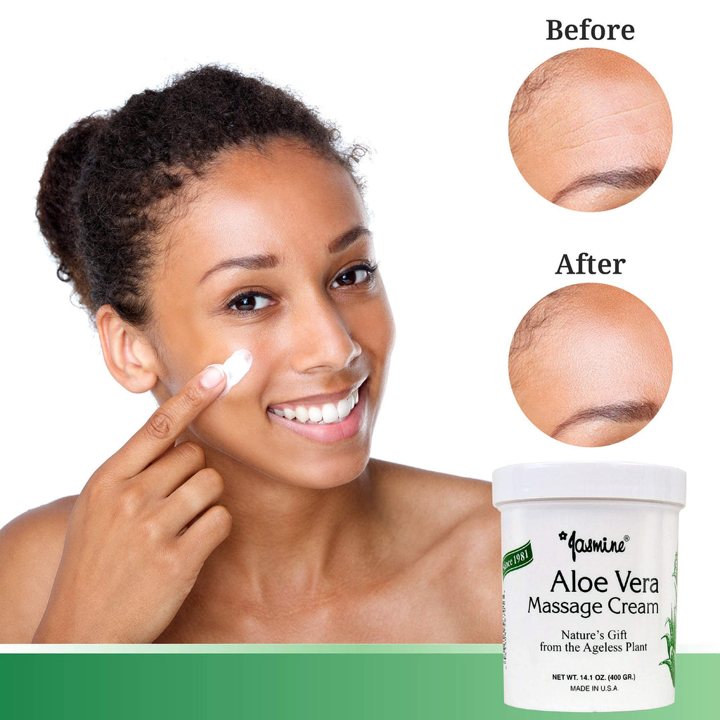 Jasmine Aloe Vera Massage Cream – Deep Hydration & Anti-Aging Therapy (400 g)