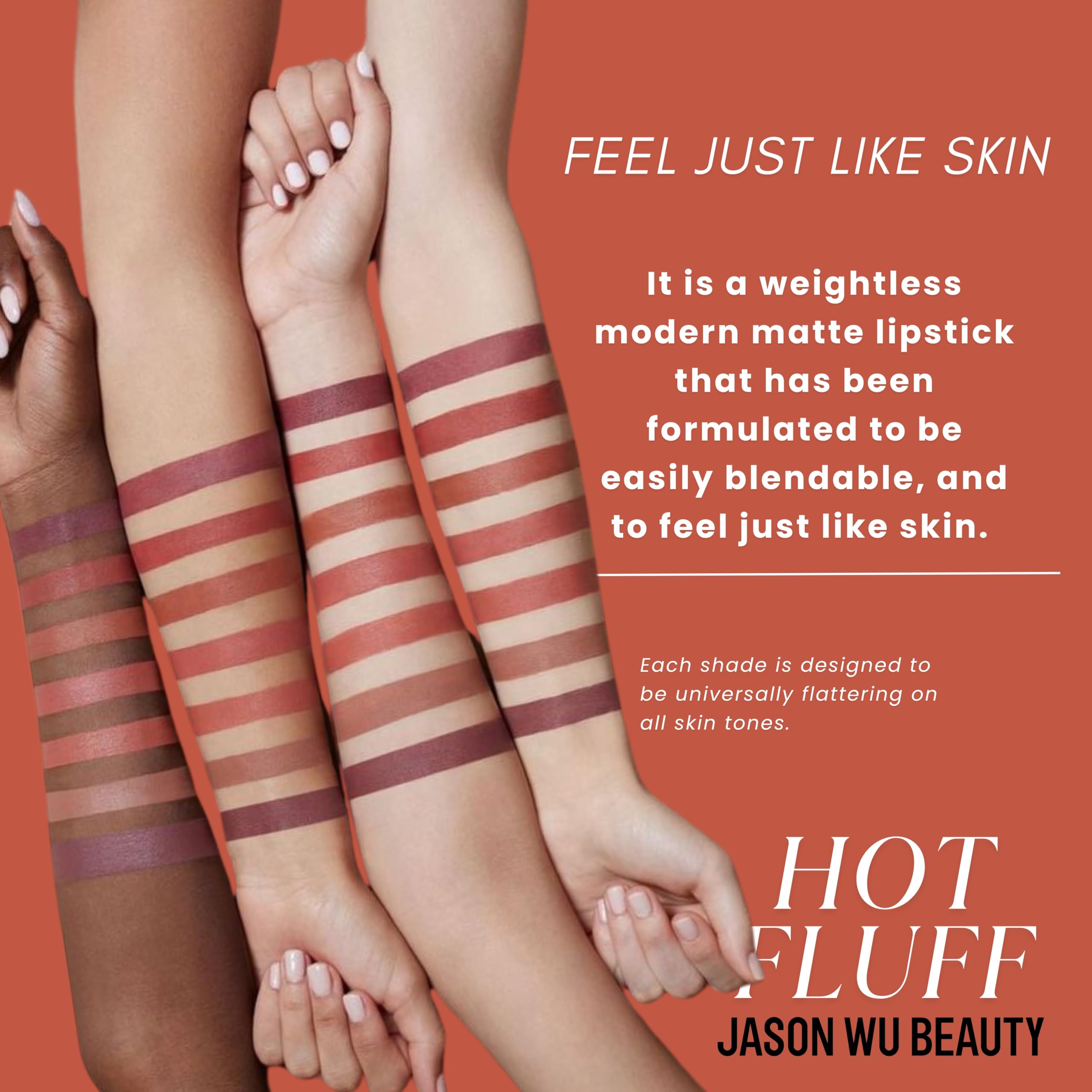 Jason Wu Beauty Hot Fluff Modern Matte Lipstick – 3-in-1 Lipstick, Blush & Shadow (Eclair, 3.8g)
