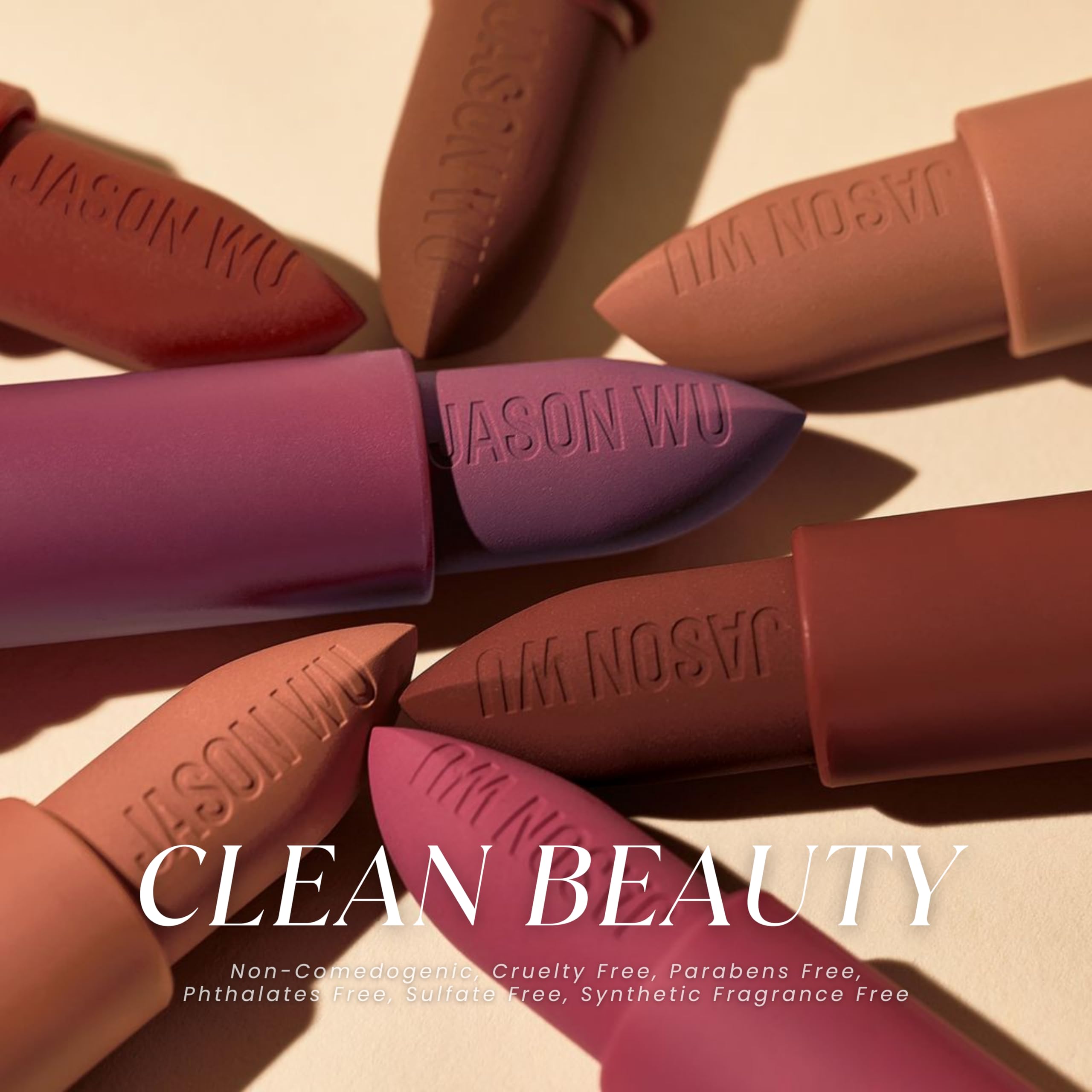 Jason Wu Beauty Hot Fluff Modern Matte Lipstick – 3-in-1 Lipstick, Blush & Shadow (Caramel Sundae, 3.8g)
