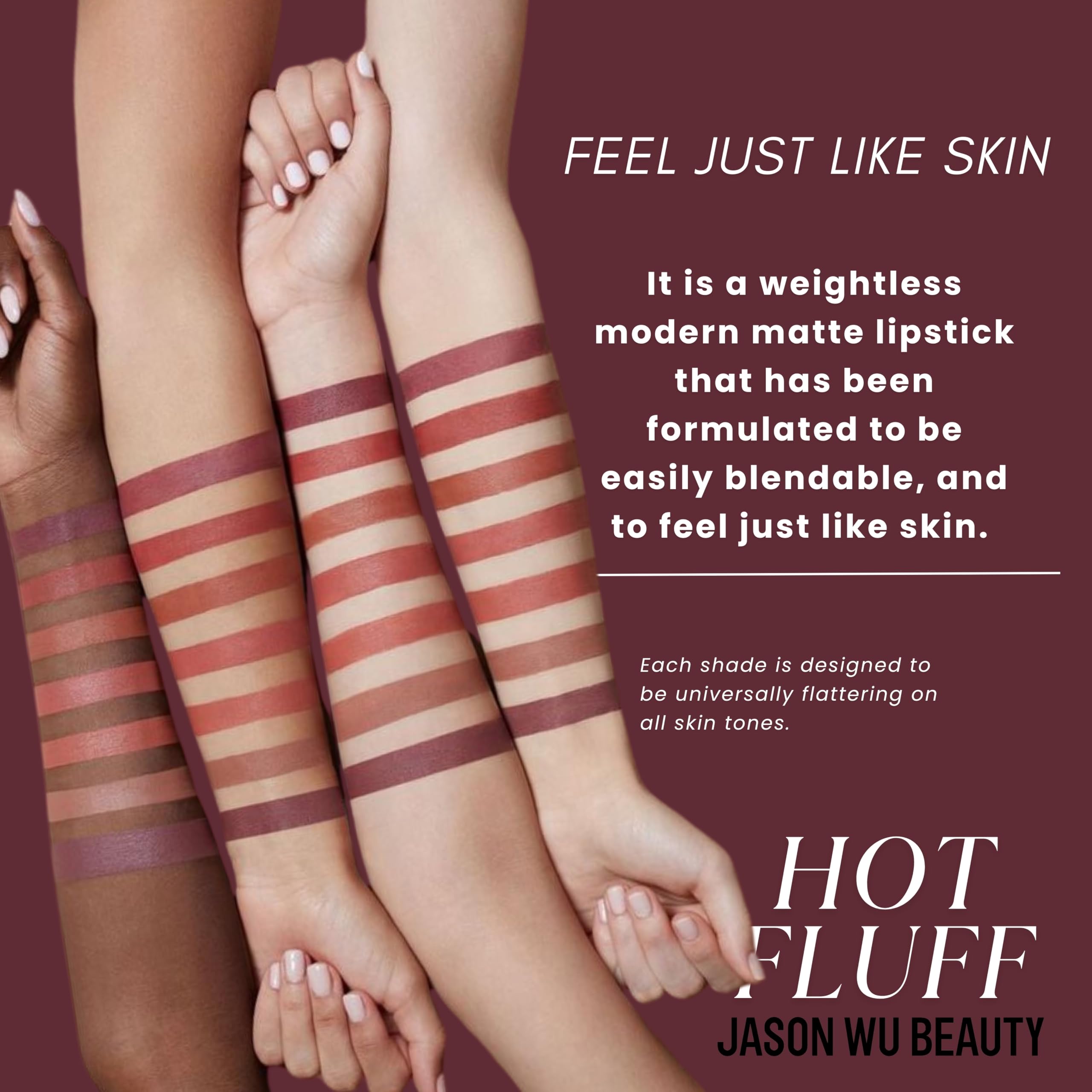Jason Wu Beauty Hot Fluff Modern Matte Lipstick – 3-in-1 Lipstick, Blush & Shadow (Souffle) 3.8g
