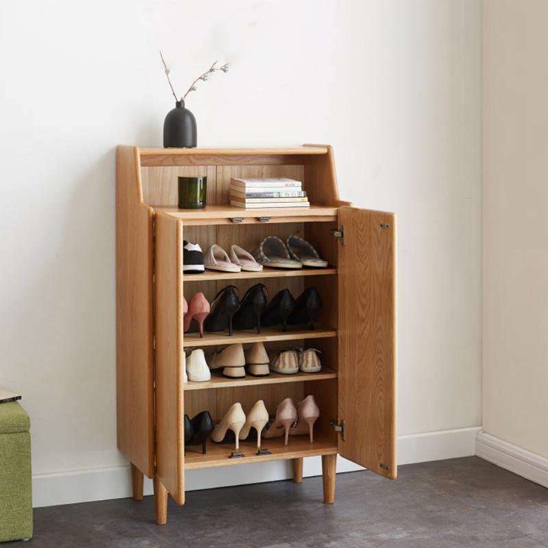 Jasper Entryway Shoe Storage, Light Oak