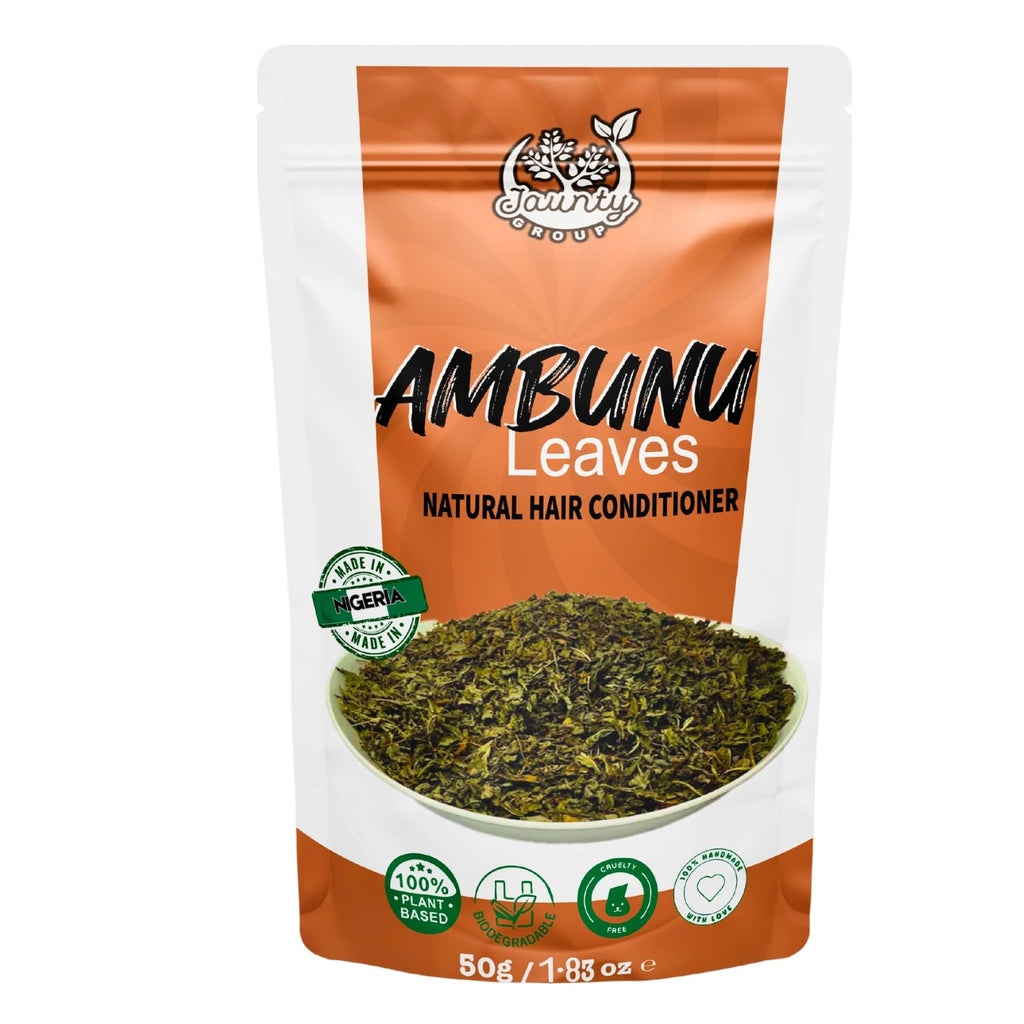 Jaunty Store Ambunnu Leaves 50g – Herbal Hair Care Shampoo for Growth & Scalp Repair (Chad)