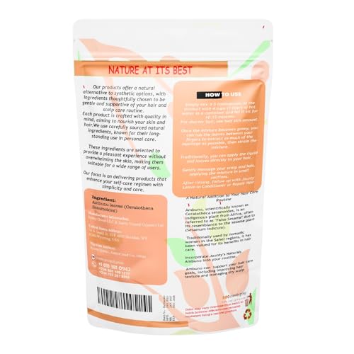 Jaunty Store Ambunnu Leaves 50g – Herbal Hair Care Shampoo for Growth & Scalp Repair (Chad)