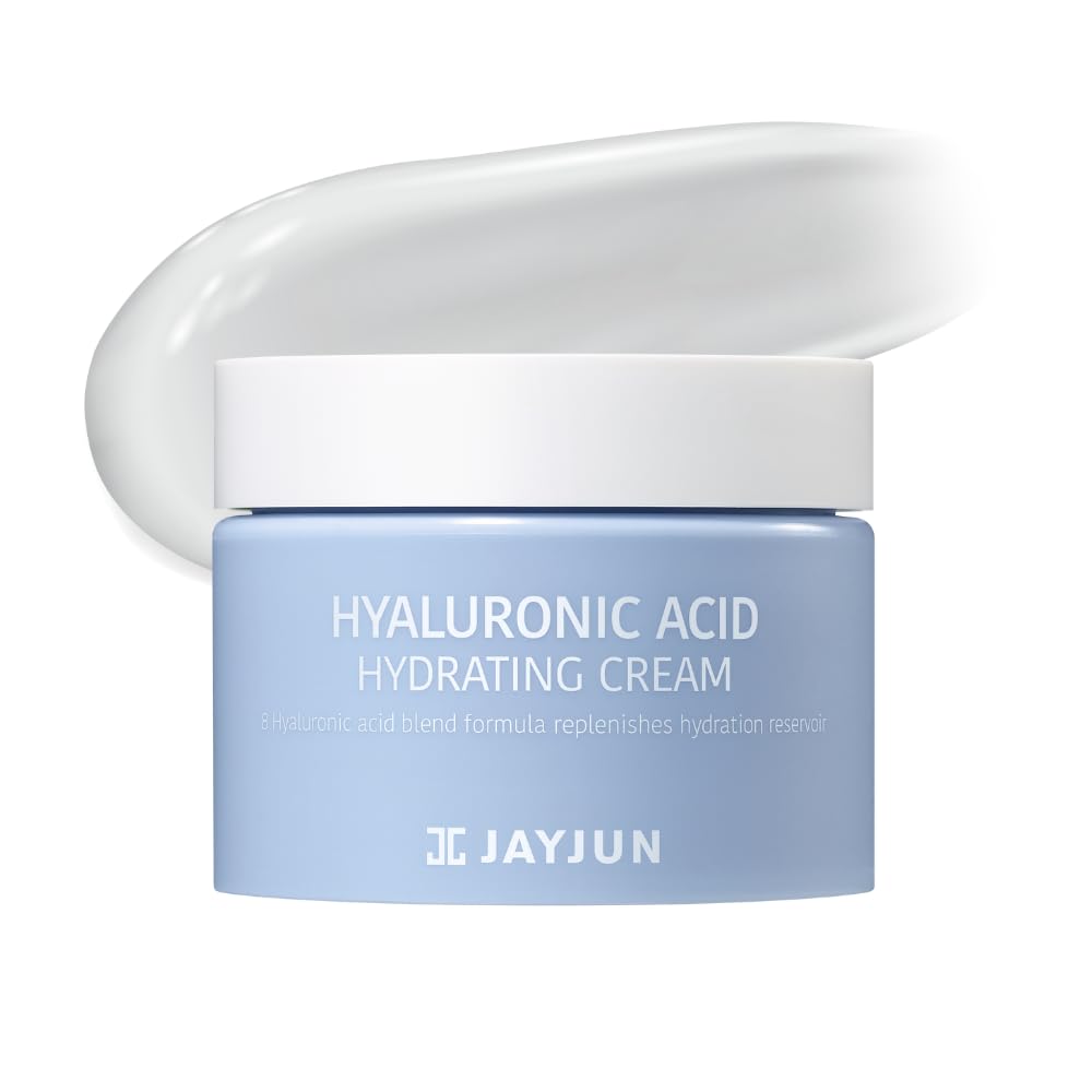JAYJUN JJ Hyaluronic Acid Hydrating Cream 50g – Lightweight Daily Moisturizer with 8-Weight Hyaluronic Acids & Panthenol
