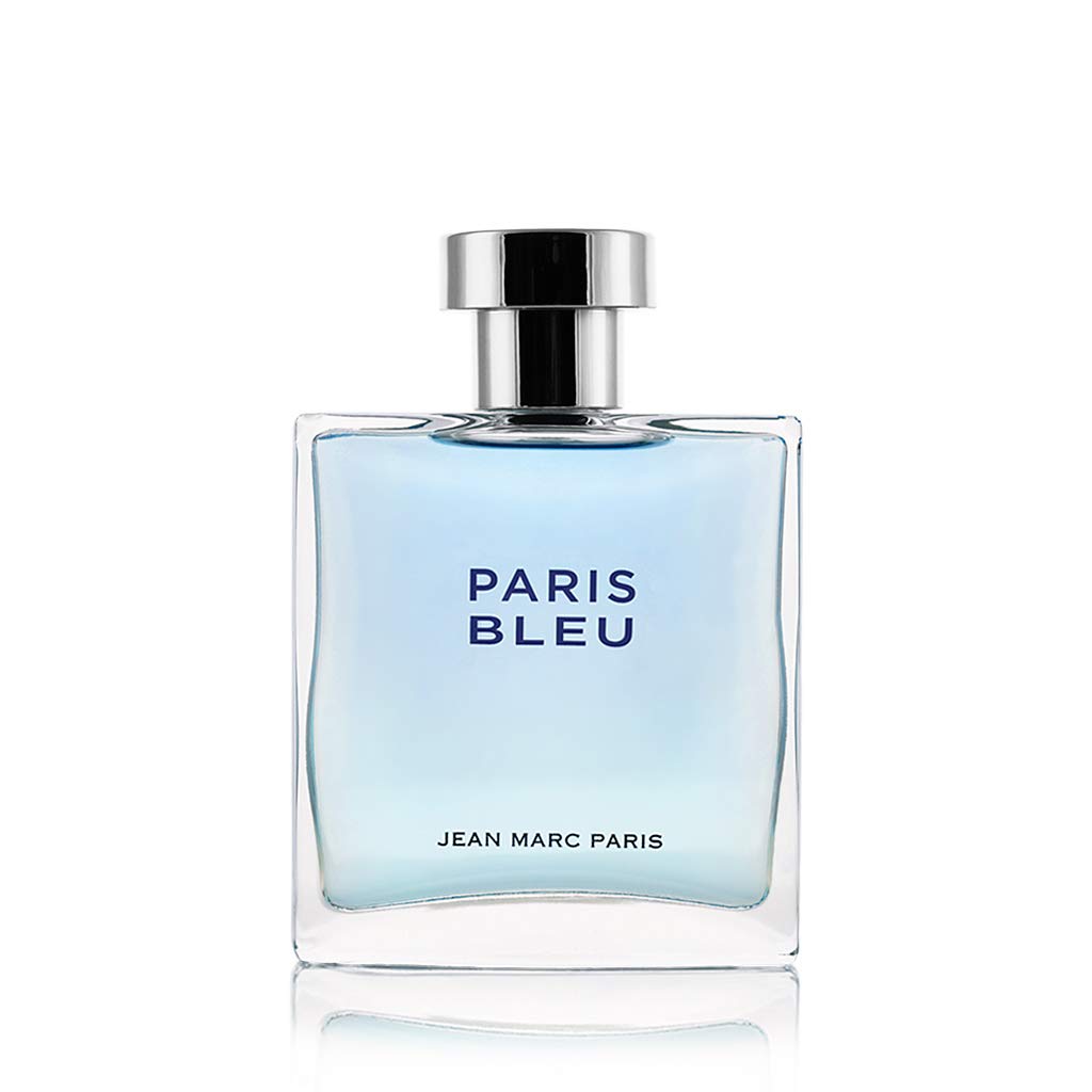 Jean Marc Paris Paris Bleu Homme Eau de Toilette Spray – 3.4 oz | Bergamot, Lavender & Leather
