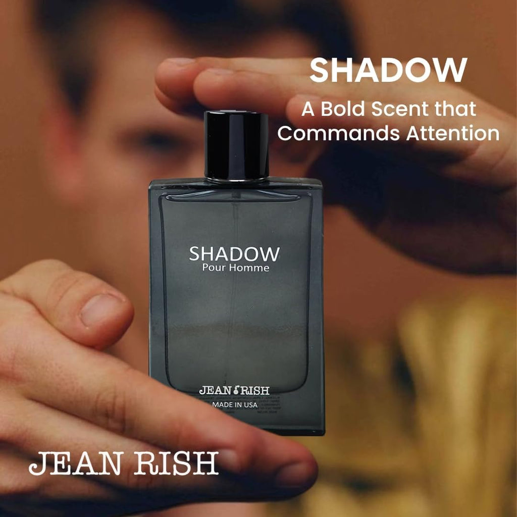 Jean Rish Shadow Pour Homme EDT – Lemon, Cedar & Musk, 3.4 oz / 100 ml