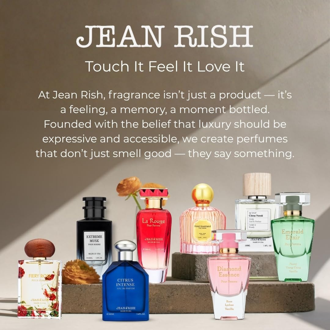 Jean Rish Vetiver Intense Eau de Parfum for Men – 100 ml | Long-Lasting and Made in USA