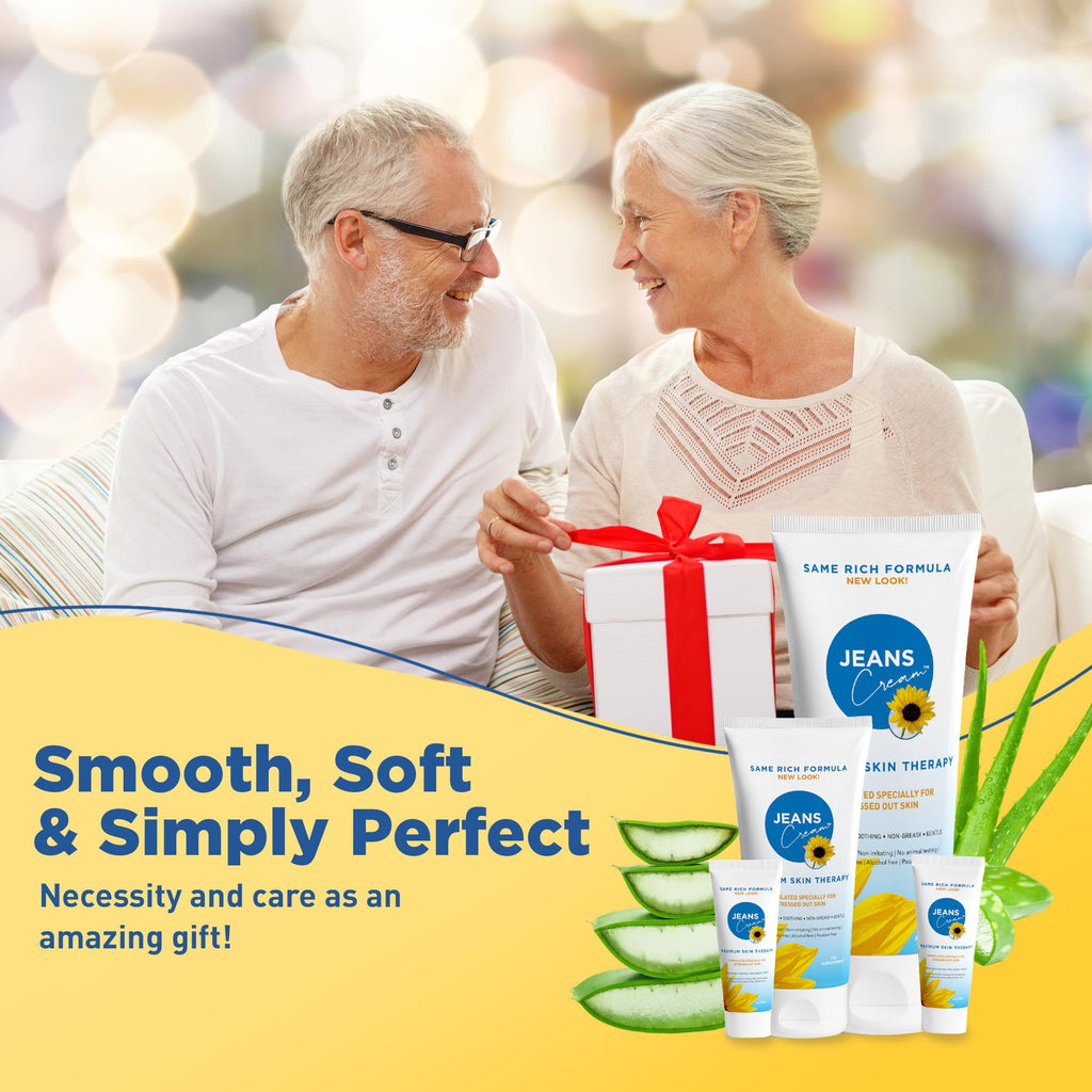 Jeans Cream Radiation Burn Cream — Maximum Skin Therapy with Vitamin E & Aloe (Gift Set)