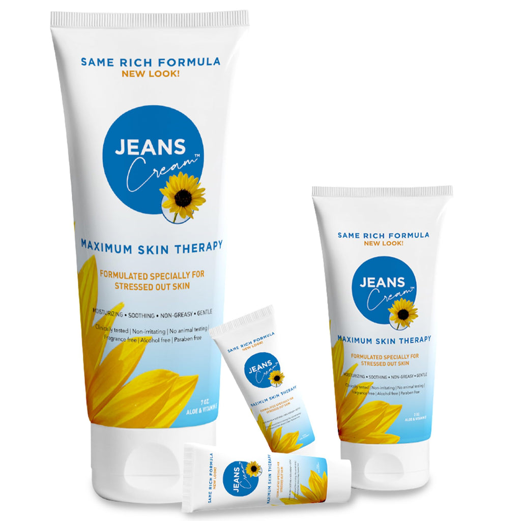 Jeans Cream Radiation Burn Cream — Maximum Skin Therapy with Vitamin E & Aloe (Gift Set)
