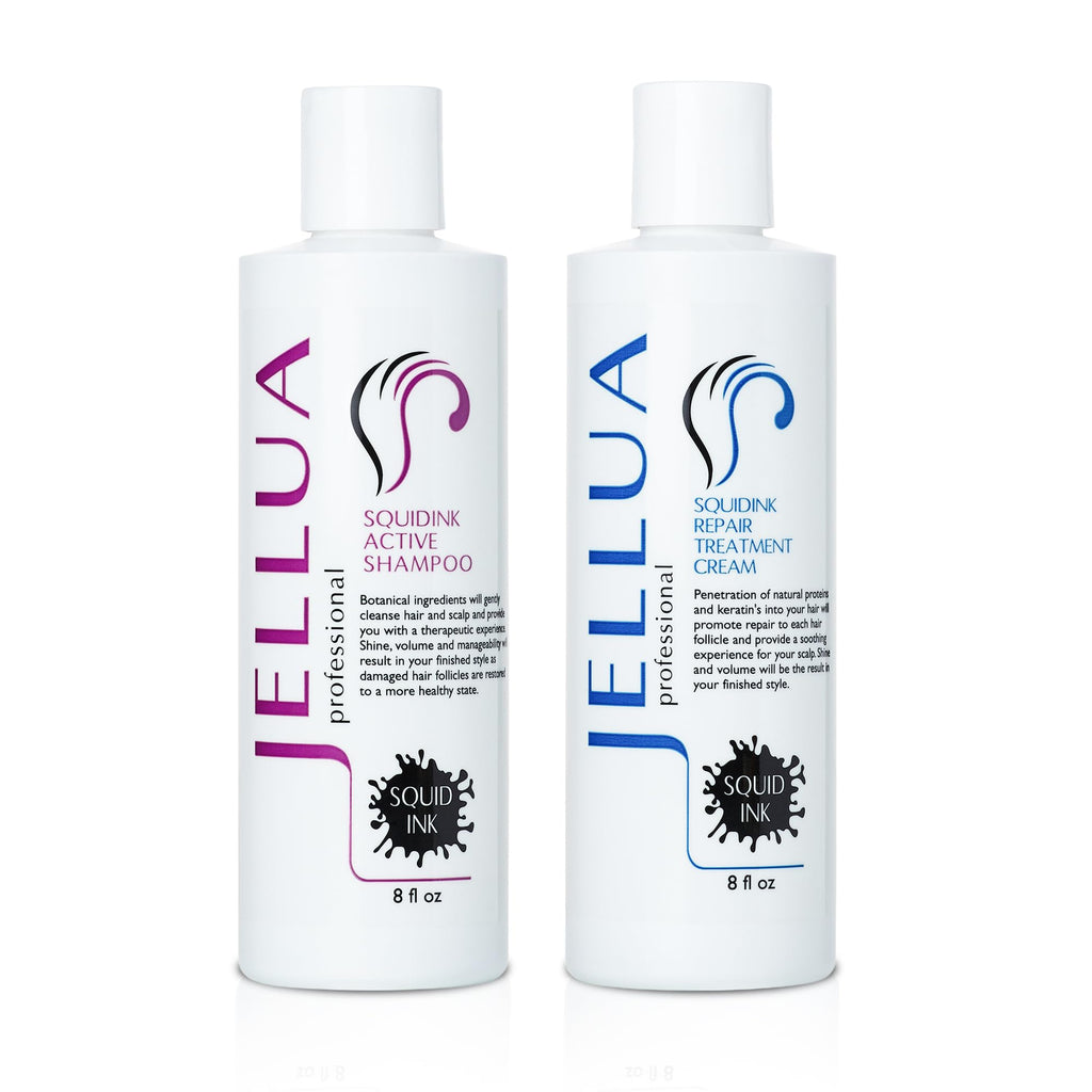 Jellua Squid Ink Active Shampoo & Repair Cream Duo – 8 oz