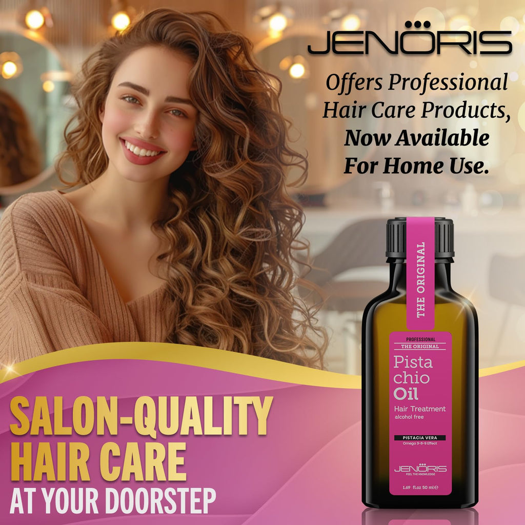 Jenoris Pistachio Oil Hair Serum – Lightweight Frizz Control & Hydration (1.69 fl oz)