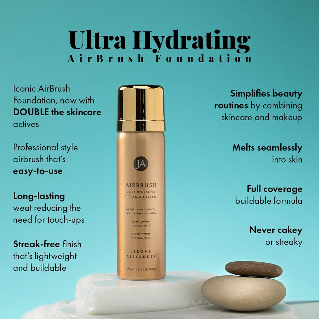 Jerome Alexander Airbrush Foundation Ultra Hydrating — Buildable Full-Coverage Spray (Fair)