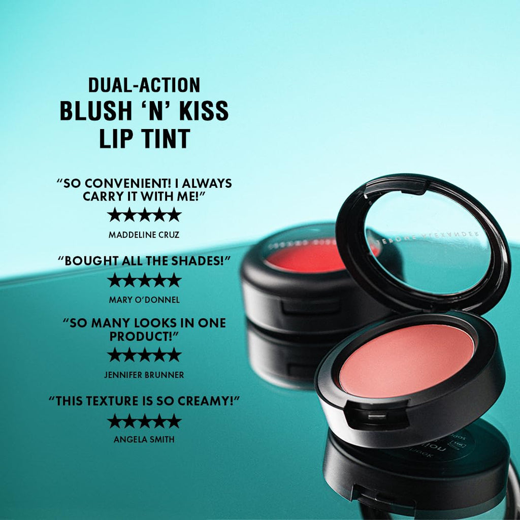 Jerome Alexander Blush ‘n’ Kiss Cream for Cheeks & Lips in Jam – Buildable, Creamy Blush Balm