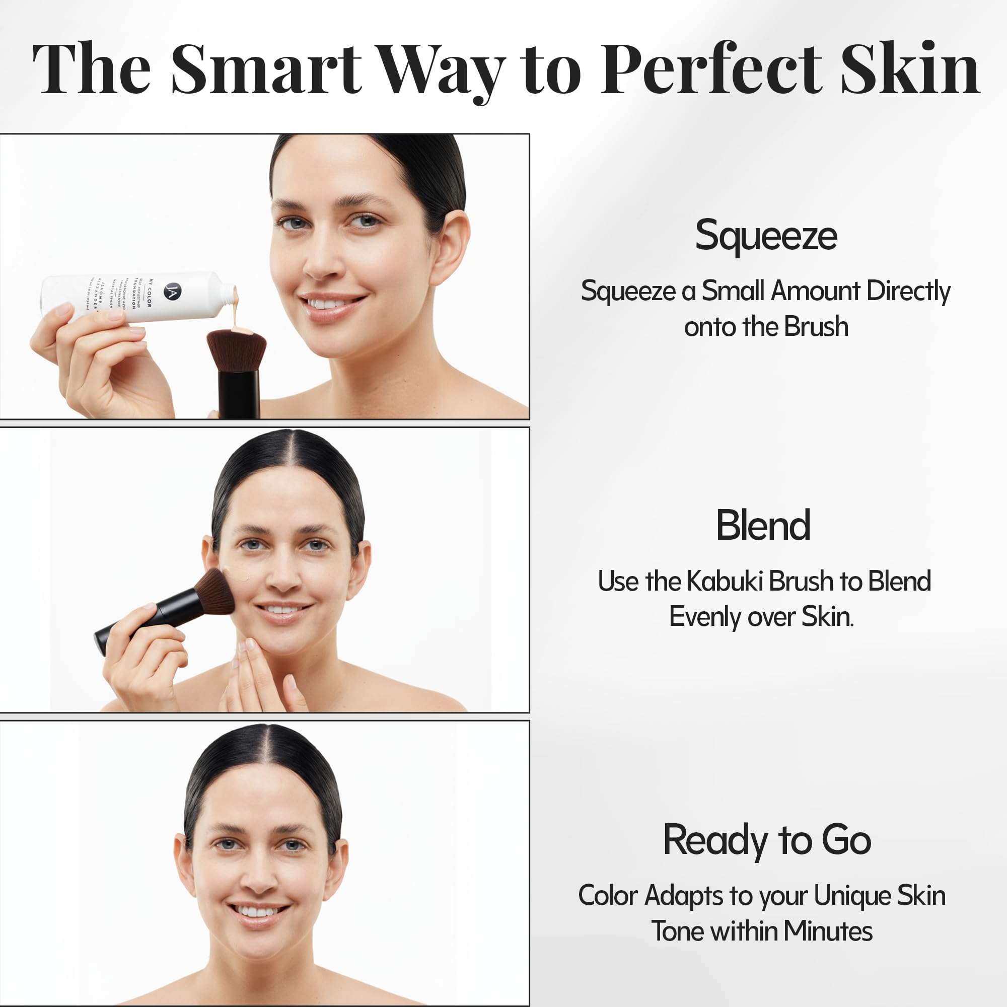 Jerome Alexander My Color Self-Adjusting Foundation — Hydrating, Lightweight, Skincare-Infused (Light, 1 oz)