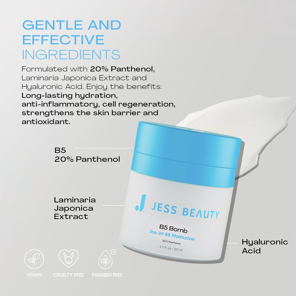JESS BEAUTY B5 Bomb Pro Vitamin B5 Face Moisturizer | Deep Hydration 50 ml