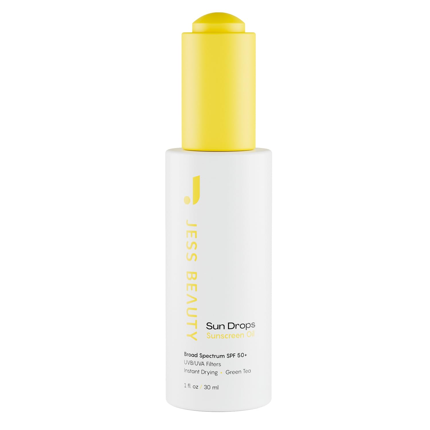 JESS BEAUTY Face Sunscreen Sun Drops SPF 50 | Lightweight Oil with Camellia Sinensis & Squalane | 1 fl oz