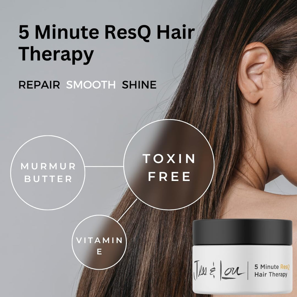 Jess & Lou Beauty Deep Conditioning Hair Repair Mask – Natural Vegan Pre-Shampoo (5 oz)