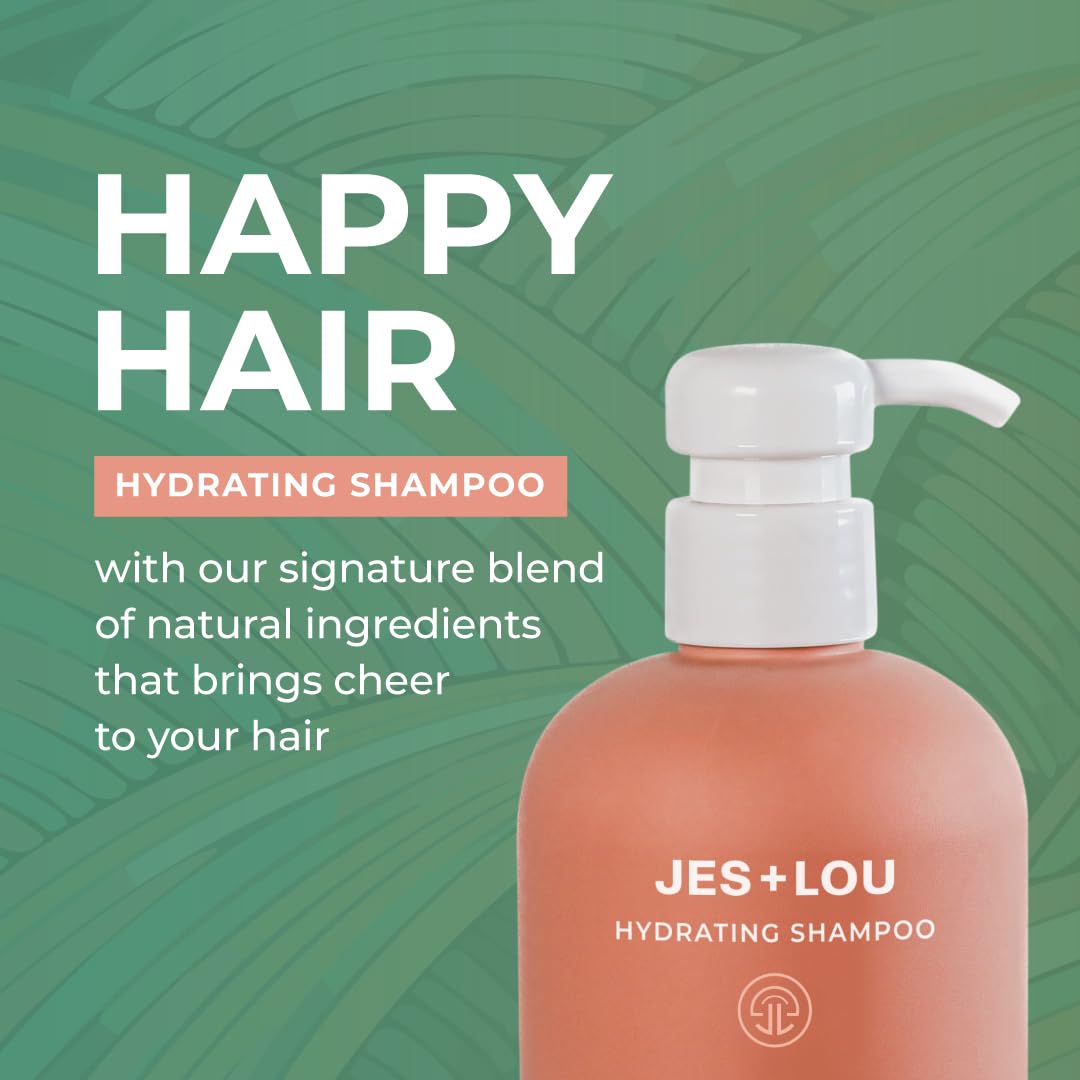 Jess & Lou Sulfate-Free Hydrating Shampoo | Vegan, Paraben-Free Formula for Deep Moisture and Natural Shine (10 oz)