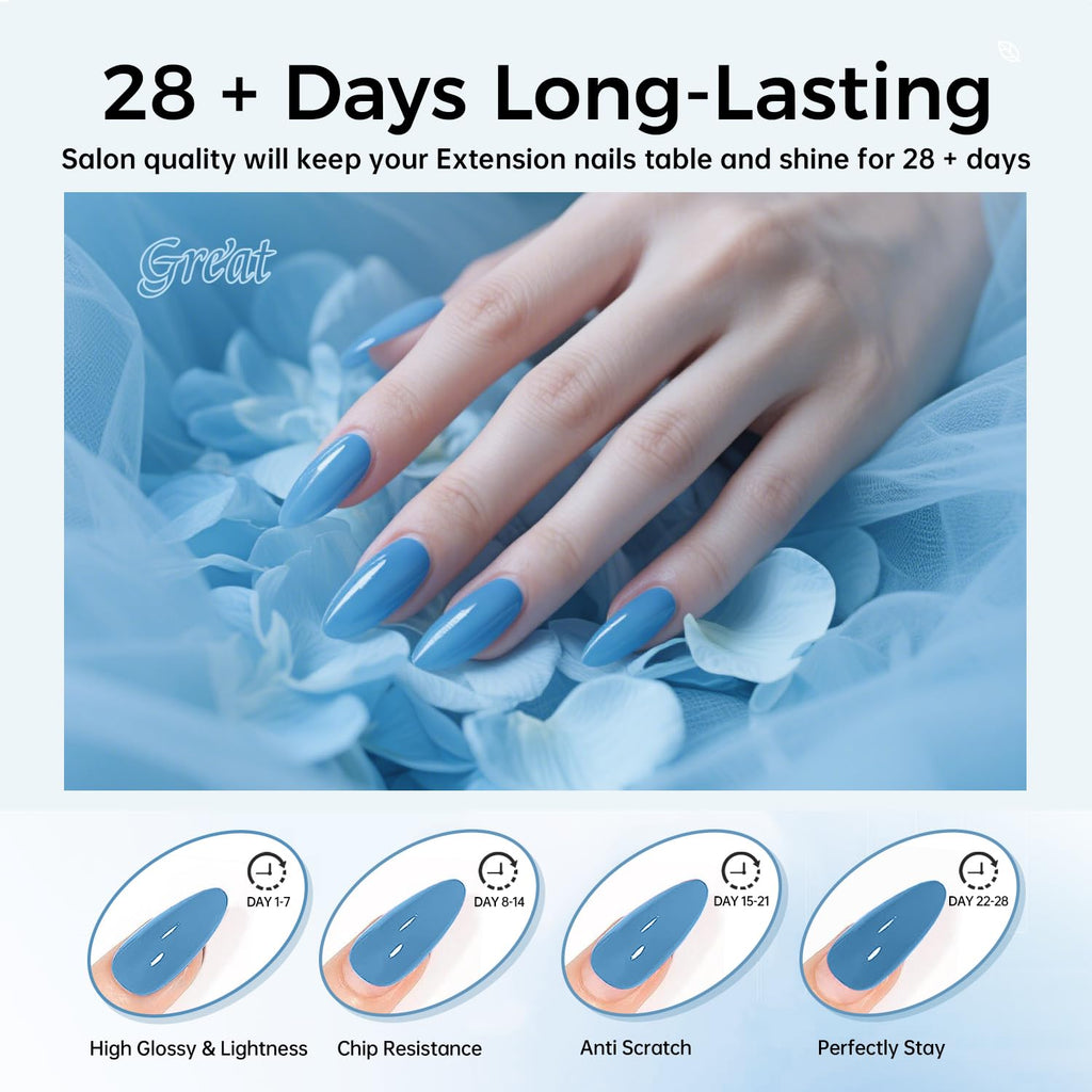JEWHITENY Poly Nail Gel Kit – 14 Colors, 48W UV/LED Lamp, All-in-One DIY Gel Nails at Home