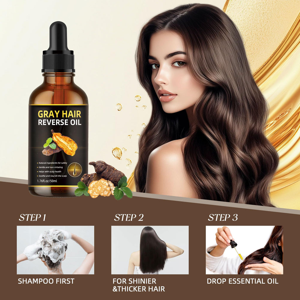 Jiaoming Gray Hair Reverse Oil with Usman Grass & Polygonum Multiflorum – Scalp Care