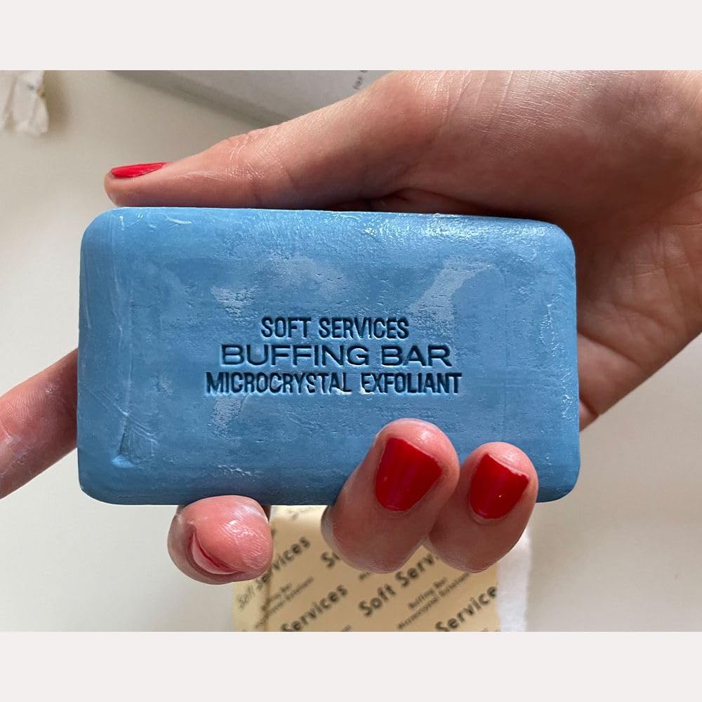 JIGME CALA SOFT.SERVICESS Buffing Bar – Microcrystal Exfoliating Body Bar for KP & Ingrown Hair (2 Pack, 7.5 oz each)