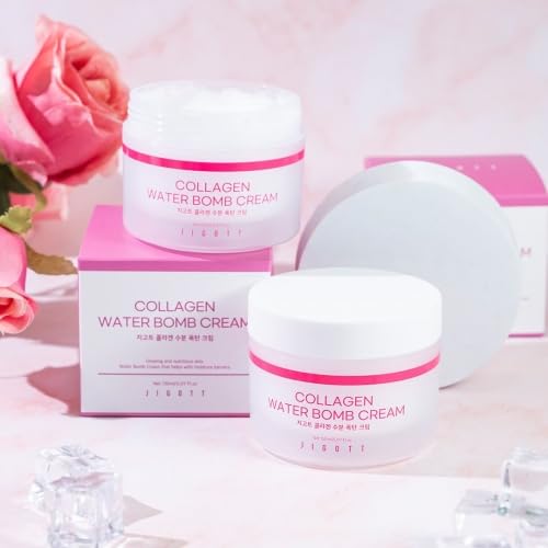 Jigott Collagen Water Bomb Cream Net 150ml/5.1 fl oz – Refreshing, Non-Sticky Hydration