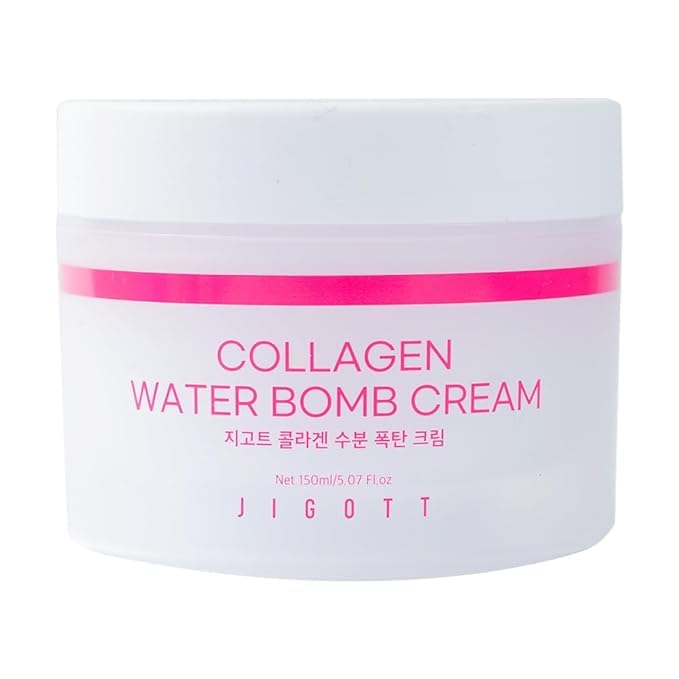 Jigott Collagen Water Bomb Cream Net 150ml/5.1 fl oz – Refreshing, Non-Sticky Hydration