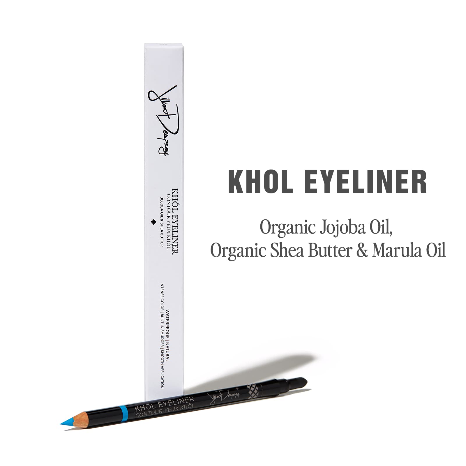 Jillian Dempsey Khol Eyeliner – Waterproof Pencil with Built-In Smudger in Chimpy Blue | Clean, Cruelty-Free