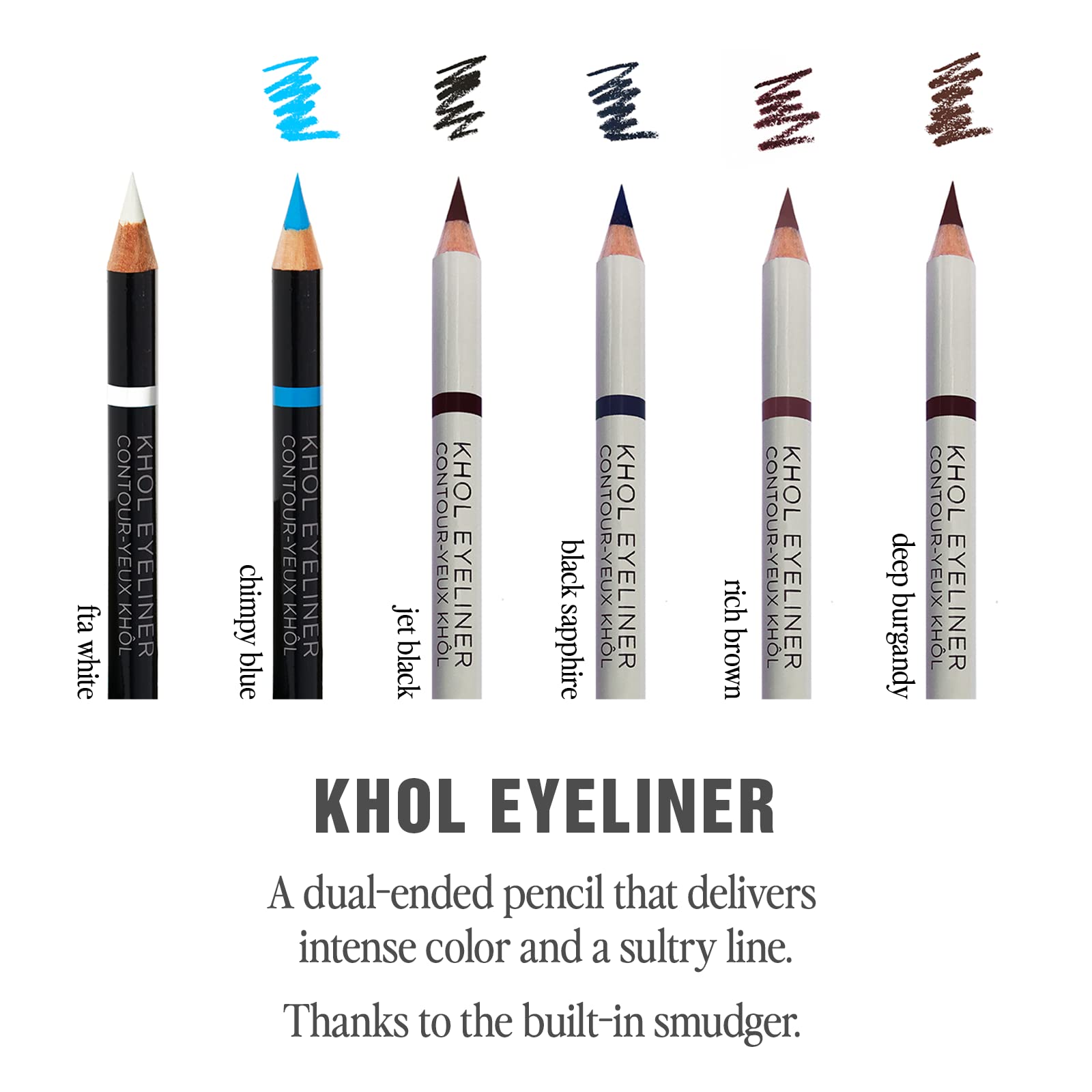 Jillian Dempsey Khol Eyeliner – Waterproof Pencil with Built-In Smudger, Cruelty-Free, FTA White
